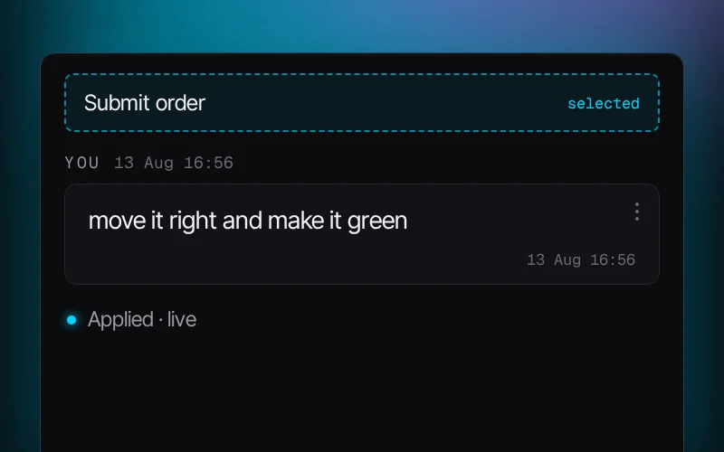 Change it until it's right